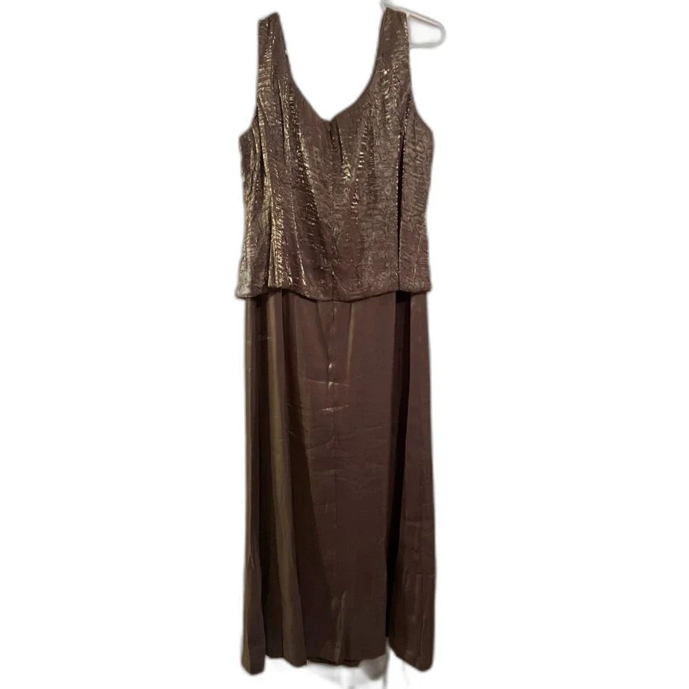 David's Bridal Dress and Jacket Mother of the Bride Groom 16WP Bown Bronze - Picture 4 of 6